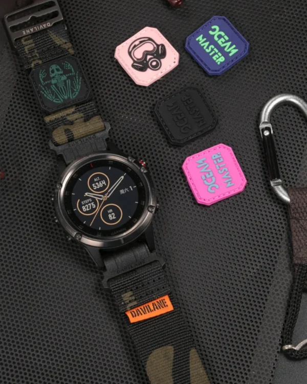 26mm Quickfit Camo Black Nylon Straps