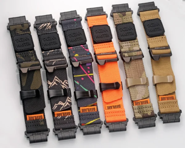 26mm Quickfit Camo Black Nylon Straps