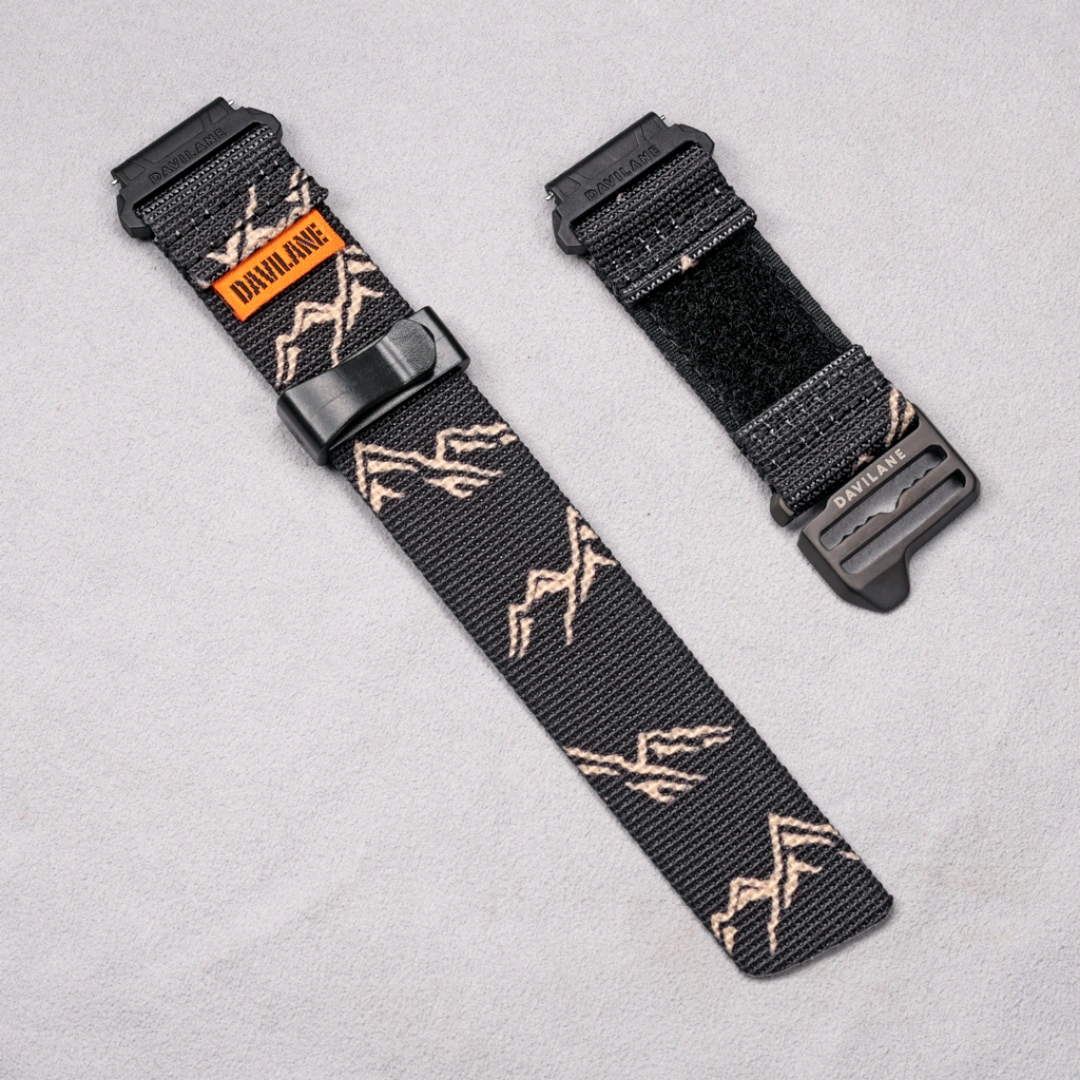 Alpine Black MOLLE Nylon Watch Band for G-Shock GA-2000