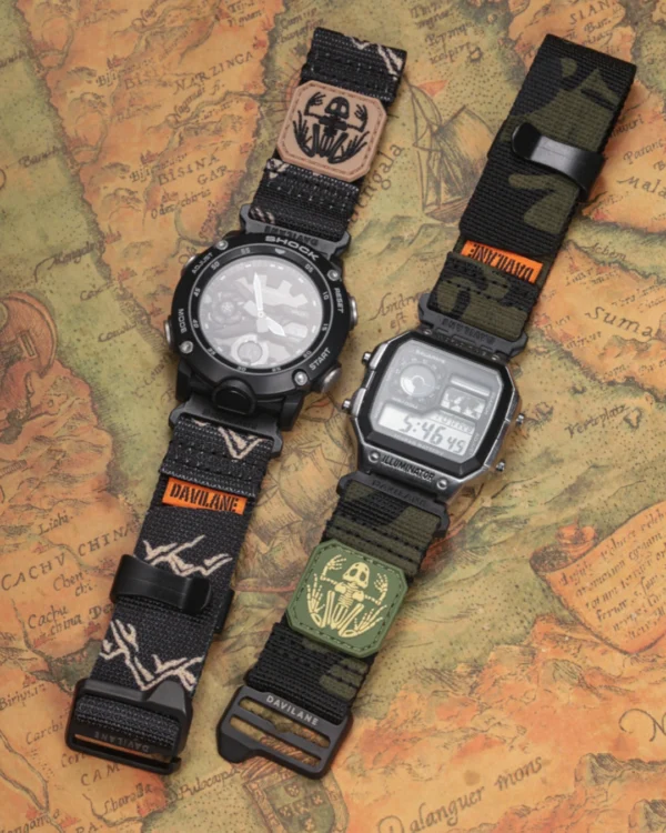 24mm Quick Release MOLLE Nylon Watch Straps Alpine Black