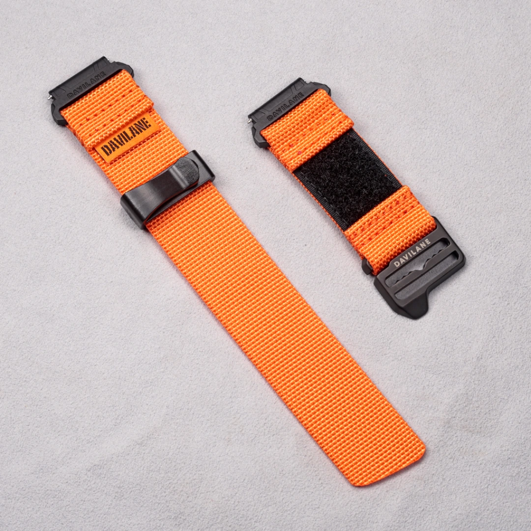 16mm Quick Release MOLLE Nylon Watch Straps Orange
