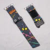 Rugged MOLLE Neon Blue Nylon Straps silver 18mm Quick Release MOLLE Nylon Watch Straps Neon Blue