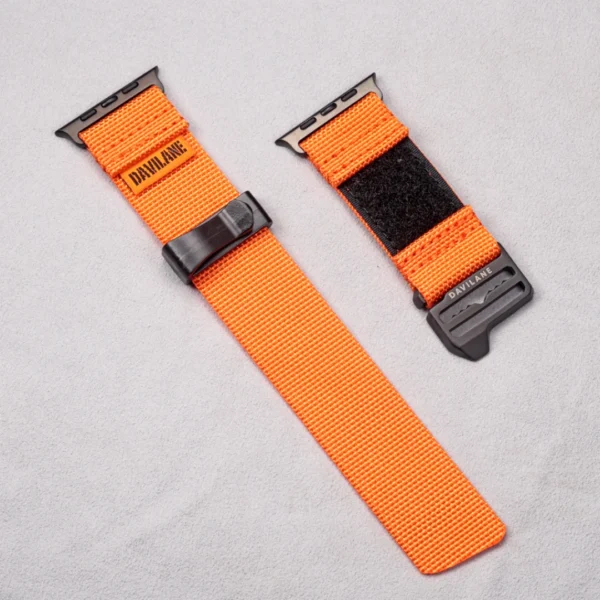Rugged MOLLE Orange Nylon Watch Bands