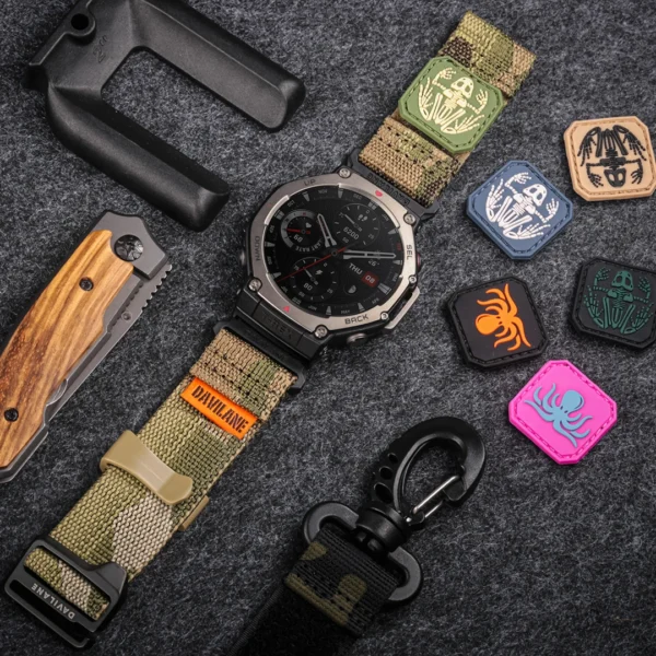 Camo Green MOLLE Nylon Bands for Amazfit Trex 31 Amazfit T-Rex 3