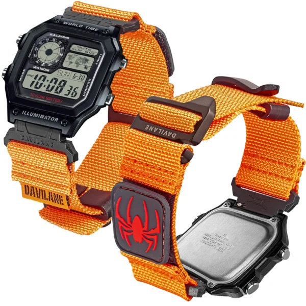 MOLLE Rugged nylon Watch Bands for G-Shock AE1200 AE1300 Orange3 Orange MOLLE Nylon Watch Band for Casio AE-1200 / AE-1300