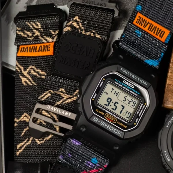 MOLLE Rugged nylon Watch Bands for G-Shock DW5600 Alpine Black3 Alpine Black MOLLE Nylon Watch Band for G-Shock DW-5600 / GW-M5610