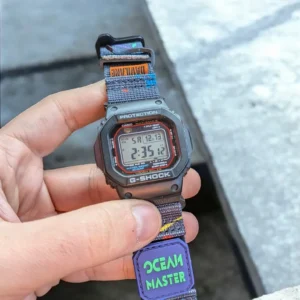 18mm Quick Release MOLLE Nylon Watch Straps Neon Blue