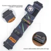 Nylon Straps for GShock GWF-1000 GWF-A10002 Neon Blue MOLLE Nylon Watch Band for G-Shock GWF-1000 / GWF-A1000