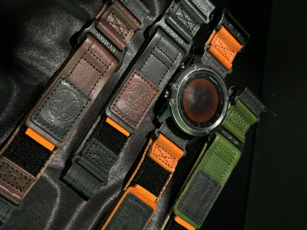 AIR BORNE Quickfit Leather Watch Bands Orange