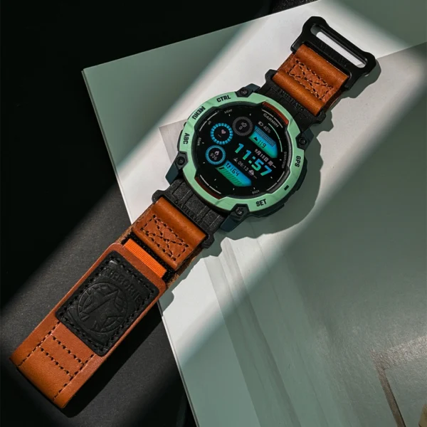 AIR BORNE Quickfit Leather Watch Bands Orange