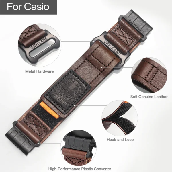 AIR BORNE Quickfit Leather Watch Bands Black