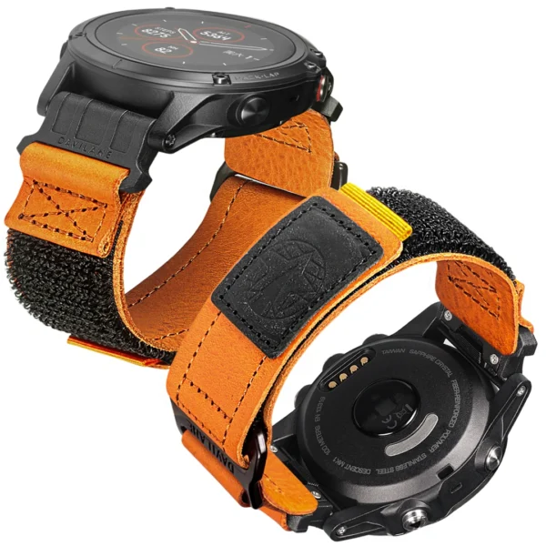 AIR BORNE Quickfit Leather Watch Bands Orange