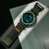 AIR BORNE Quickfit Leather Watch Bands Green