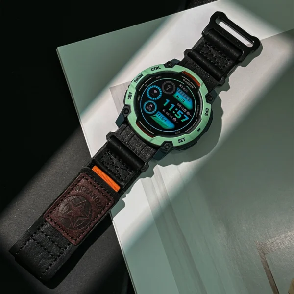 AIR BORNE Quickfit Leather Watch Bands Black