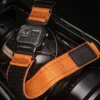 Quick Release AIR BORNE Leather Watch Straps Orange