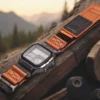 Quick Release AIR BORNE Leather Watch Straps Orange
