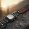 Quick Release AIR BORNE Leather Watch Straps Black