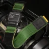 Quick Release AIR BORNE Leather Watch Straps Green