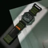 Quick Release AIR BORNE Leather Watch Straps Green