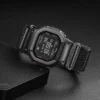 Air Ranger Leather Apple Bands for G-shock DW56002 Black Leather Hook-and-Loop Watch Band for G-Shock DW-5600 / GW-M5610