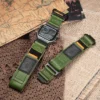 Green Leather Hook-and-Loop Watch Band for Casio AE-1200 / AE-1300