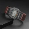 brown Air Ranger Leather Apple Bands for G-shock DW56002 Brown Leather Hook-and-Loop Watch Band for G-Shock DW-5600 / GW-M5610
