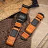 orange Air Ranger Leather Apple Bands for G-shock DW56001 Orange Leather Hook-and-Loop Watch Band for G-Shock DW-5600 / GW-M5610