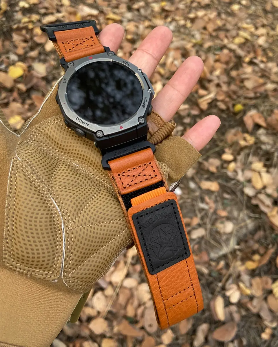 DAVILANE Air Ranger Leather route visual for Amazfit T-Rex 3 Pro 44mm 20mm Quick Release