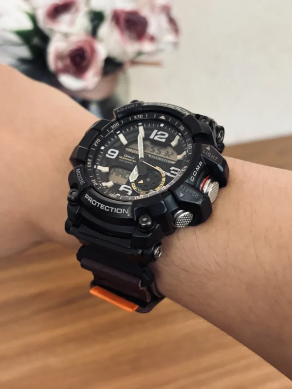 Black Air Ranger Leather Watch Band for G-Shock GG-1000 / GWG-100 / GSG-100