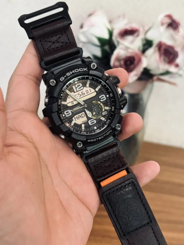 Black Air Ranger Leather Watch Band for G-Shock GG-1000 / GWG-100 / GSG-100