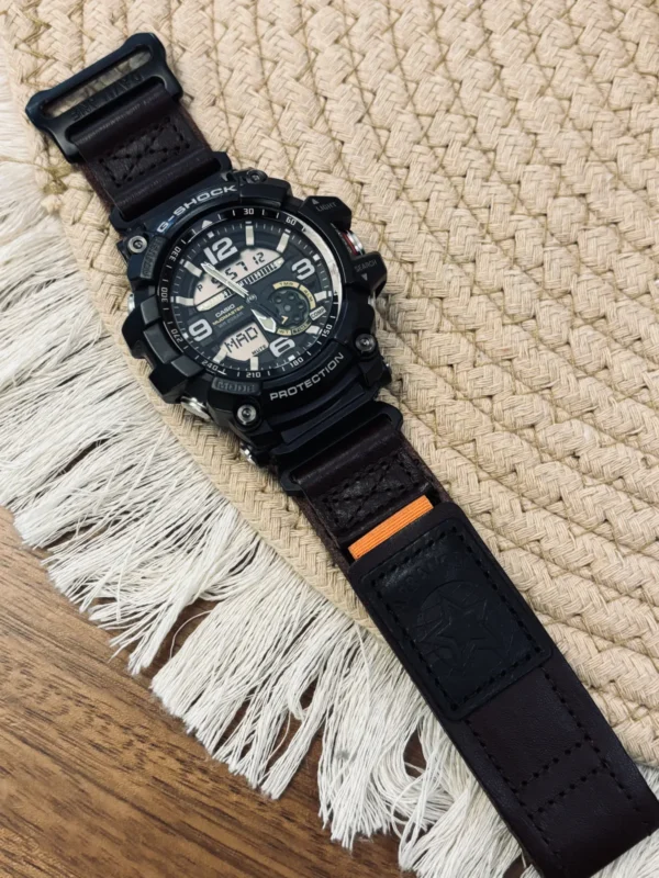 Black Air Ranger Leather Watch Band for G-Shock GG-1000 / GWG-100 / GSG-100