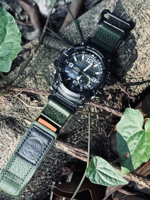 Green Air Ranger Leather Watch Band for G-Shock GG-1000 / GWG-100 / GSG-100