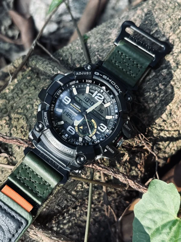Green Air Ranger Leather Watch Band for G-Shock GG-1000 / GWG-100 / GSG-100
