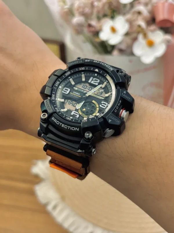 Orange Air Ranger Leather Watch Band for G-Shock GG-1000 / GWG-100 / GSG-100