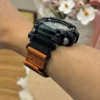 Orange Air Ranger Leather Watch Band for G-Shock GG-1000 / GWG-100 / GSG-100