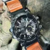 Orange Air Ranger Leather Watch Band for G-Shock GG-1000 / GWG-100 / GSG-100