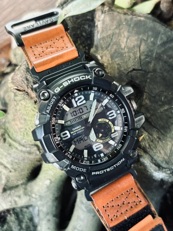 Orange Air Ranger Leather Watch Band for G-Shock GG-1000 / GWG-100 / GSG-100
