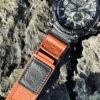 Orange Air Ranger Leather Watch Band for G-Shock GG-1000 / GWG-100 / GSG-100