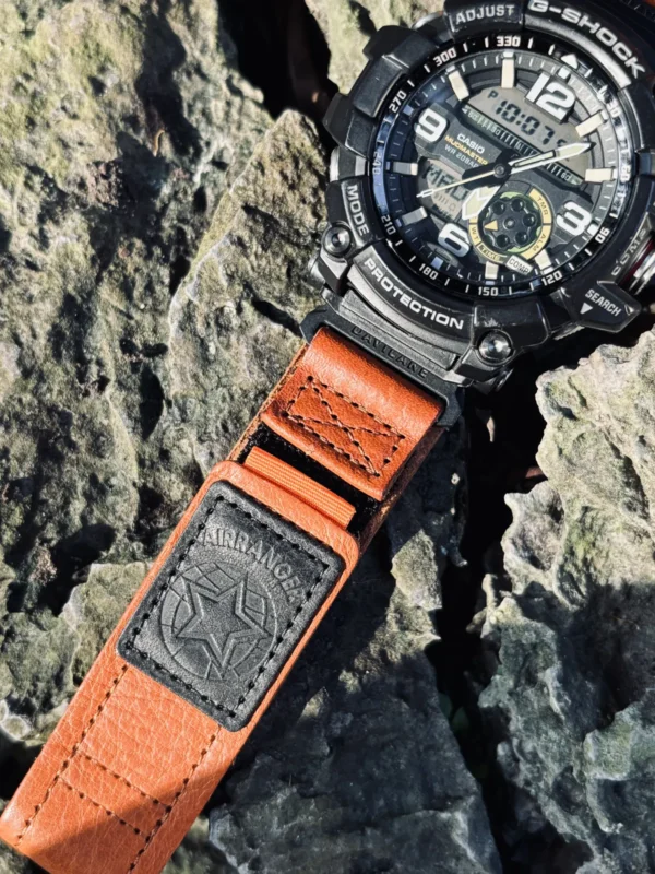 Orange Air Ranger Leather Watch Band for G-Shock GG-1000 / GWG-100 / GSG-100
