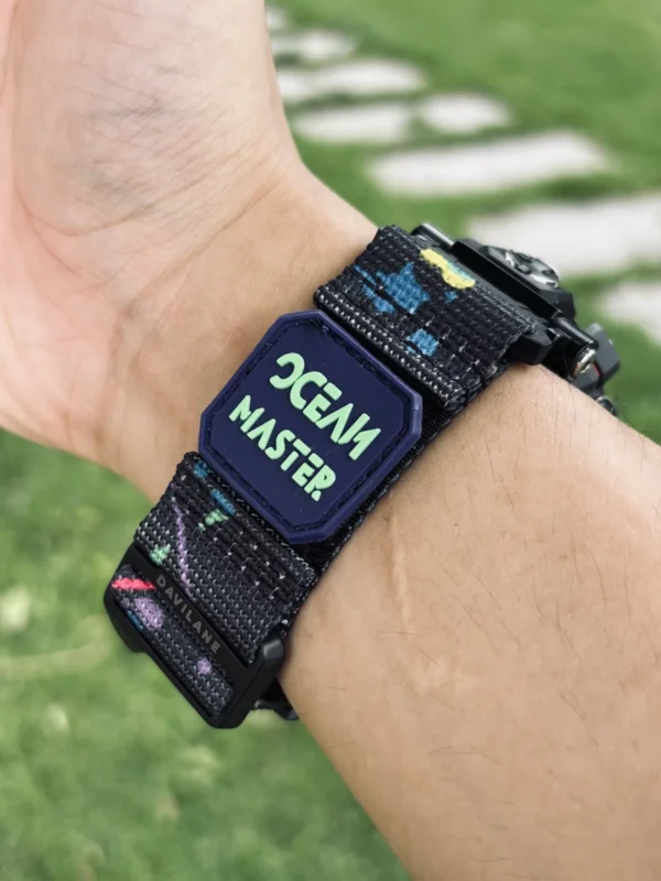 Neon Blue MOLLE Nylon Watch Band for G-Shock GW-9500
