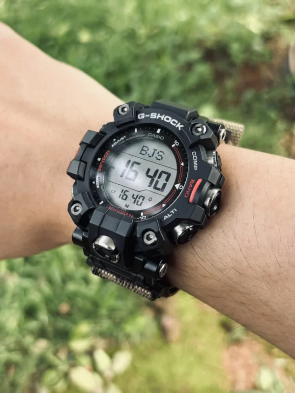 Camo Green MOLLE Nylon Watch Band for G-Shock GW-9500