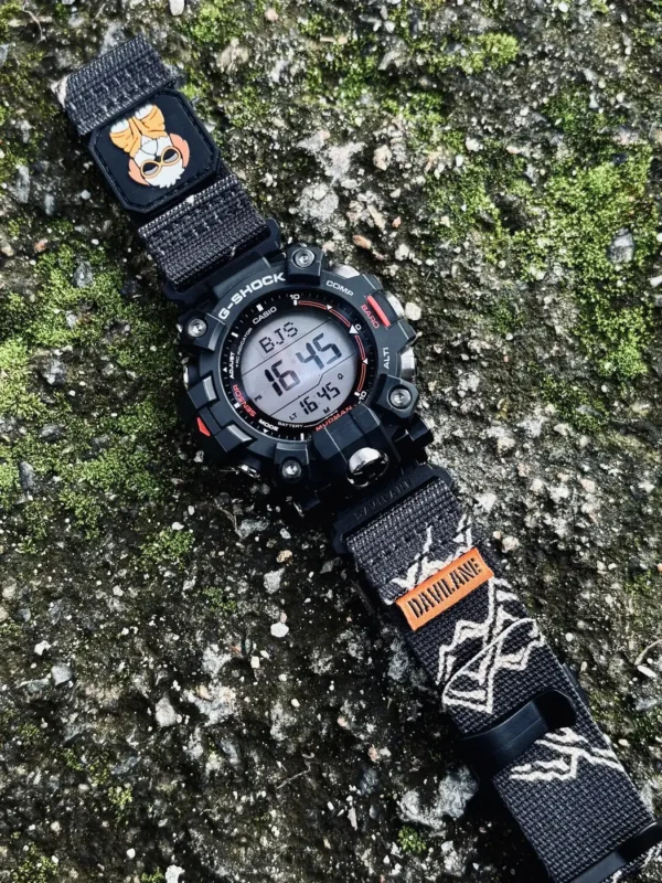 Camo Black MOLLE Nylon Watch Band for G-Shock GW-9500