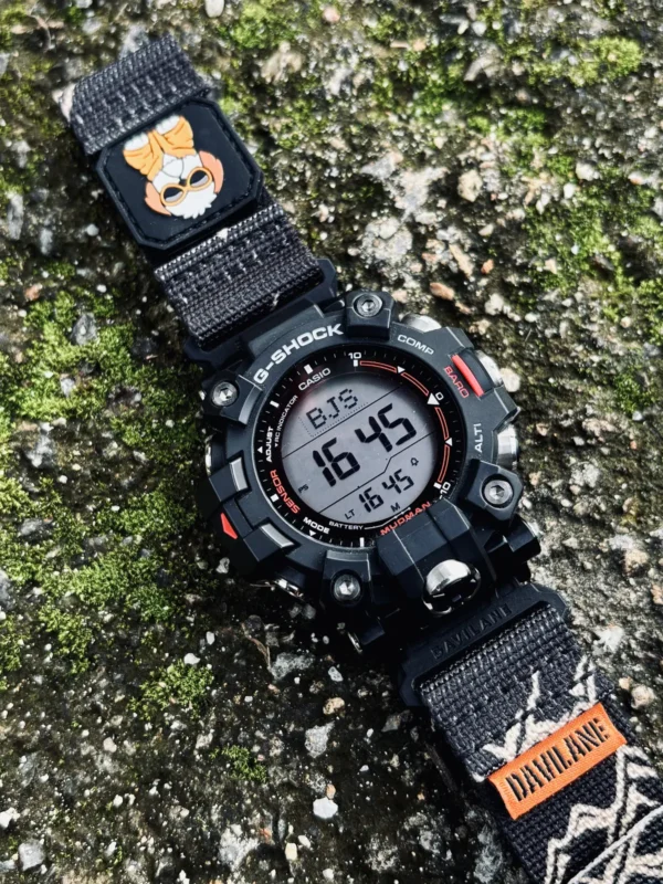 Camo Black MOLLE Nylon Watch Band for G-Shock GW-9500