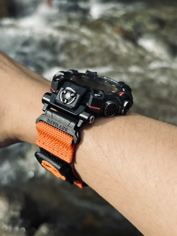 Orange MOLLE Nylon Watch Band for G-Shock GW-9500