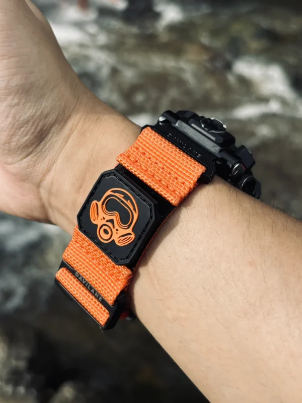 Orange MOLLE Nylon Watch Band for G-Shock GW-9500