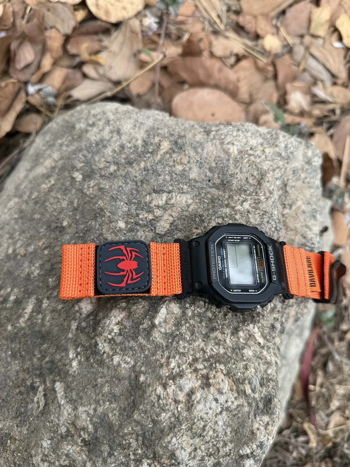 DAVILANE orange band and DW-5600 flat installed view