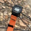 Orange MOLLE Nylon Watch Band for G-Shock DW-5600 / GW-M5610