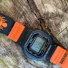 Orange MOLLE Nylon Watch Band for G-Shock DW-5600 / GW-M5610