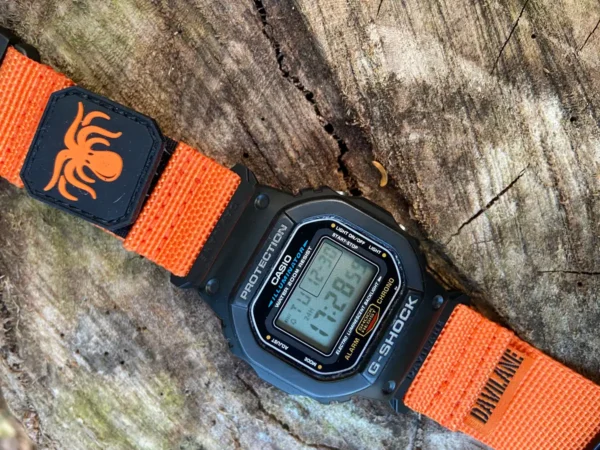 Orange MOLLE Nylon Watch Band for G-Shock DW-5600 / GW-M5610