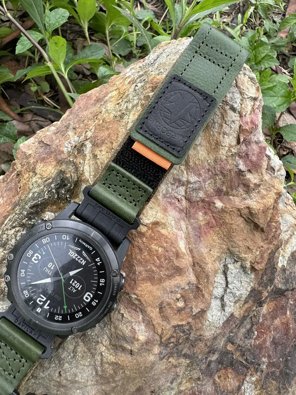Side view of DAVILANE band on G-Shock GA-2100
